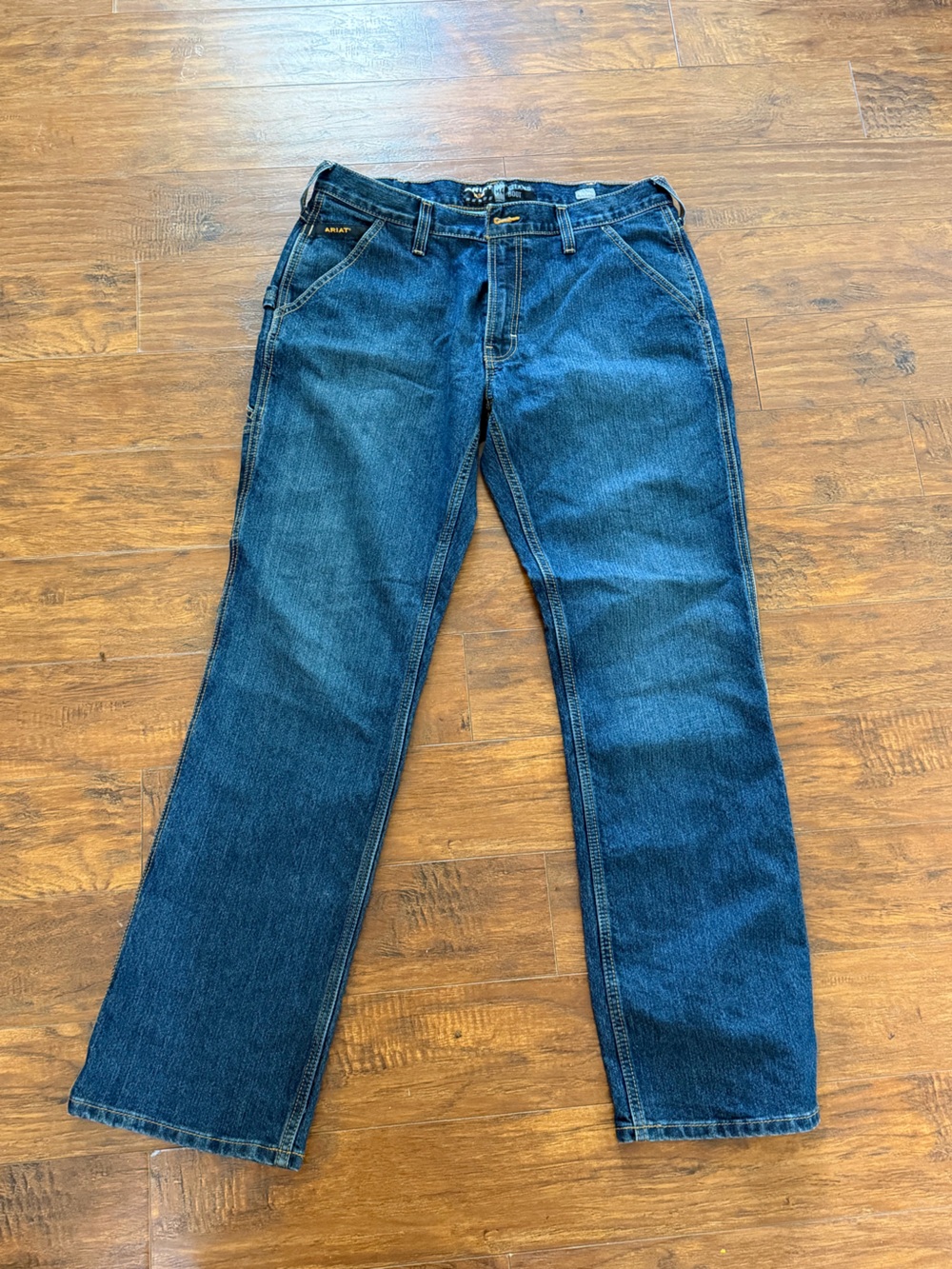 Ariat Men's Straight Dark Blue Denim Jeans